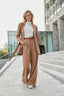 VICENZA WIDE LEG TROUSERS - NOCCIOLA - AVENUE95 - Women's Fashion Suit Workwear Clothing Designer Label Australia 